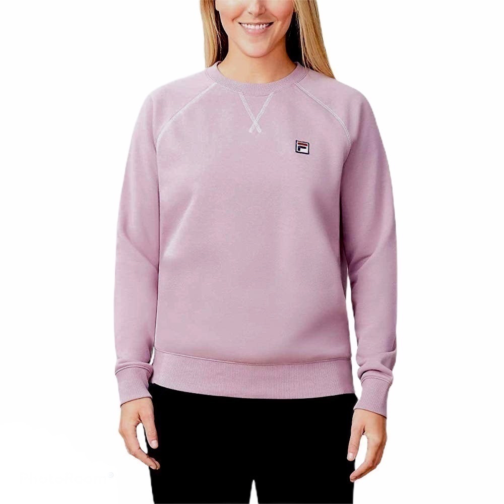 Fila Mauve Pink French Terry Pullover Sweater S​​​​​​​​​​​​​​​​​​​​​​​​​​​​​​​